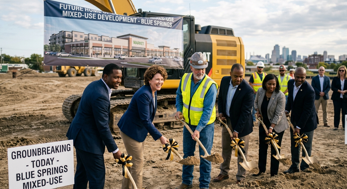 Mixed-Use Phase Breaks Ground in Blue Springs as Grocery-Anchored Retail Returns