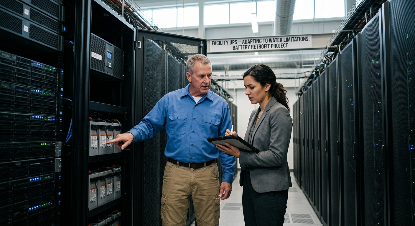 Water Scarcity Forces Data Centers to Rethink UPS Battery Architecture